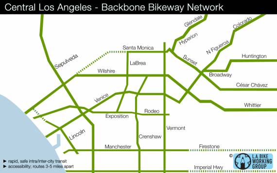 The Backbone Bikeway Network, now part of the plan...
