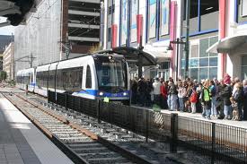 Commuters pile onto Charlotte's popular light rail. Photo: Trains.com