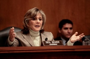 EPW Committee Chair Barbara Boxer says "not so fast" on a national infrastructure bank.
