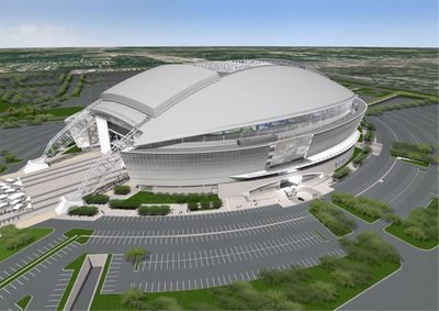 AEG says they're drawing inspiration from the Dallas Cowboys new stadium.  Apparently that inspiration doesn't include a giant parking lot.