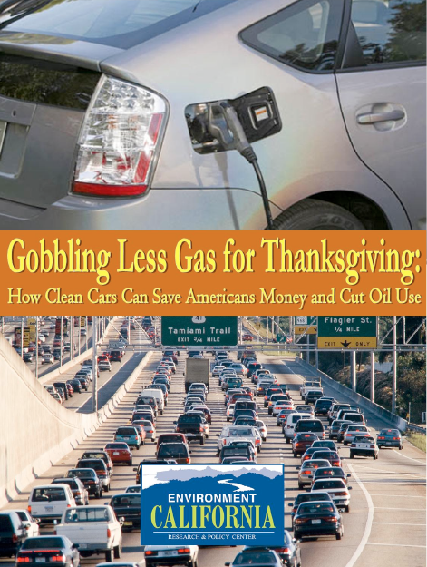 To view the report, click ##http://www.environmentcalifornia.org/uploads/a6/6c/a66c8704ccb83d8df1025ec981157cda/CA.Gobbling-Less-Gas-for-Thanksgiving-report.pdf##here.##