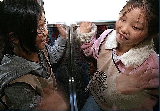 Clap hands at the start of the #14 line while waiting for the bus to start.  Photo (and caption) by Tim Adams/Transit People