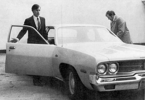 Brown famously gave up the Govenor's limousine in the 1970's and today.  Here he's caught getting in his 1974 Plymouth Satellite.  Photo: ##http://www.thetruthaboutcars.com/2010/11/ahmadinejads-peugeot-504-not-as-cool-as-ho-chi-minhs-404-but-still-cool/##Truth About Cars##