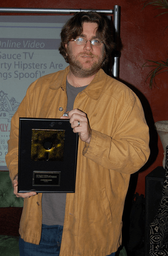 Me with the "2009 Activist Website of the Year" Award from L.A. Weekly.