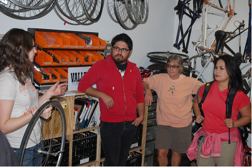 Ayla leads a bike maintenance workshop and the Bikery's new home is open!