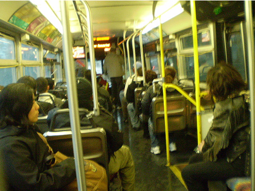 Inside the 704 on a very wet day in 2008.  Photo: LA Streetsblog/Flickr