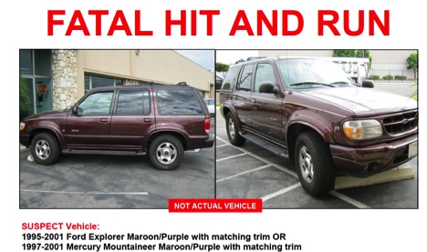 Gardena police distributed a flyer with an image of the kind of vehicle they believe killed Benjamin Torres on Oct. 10, 2012.