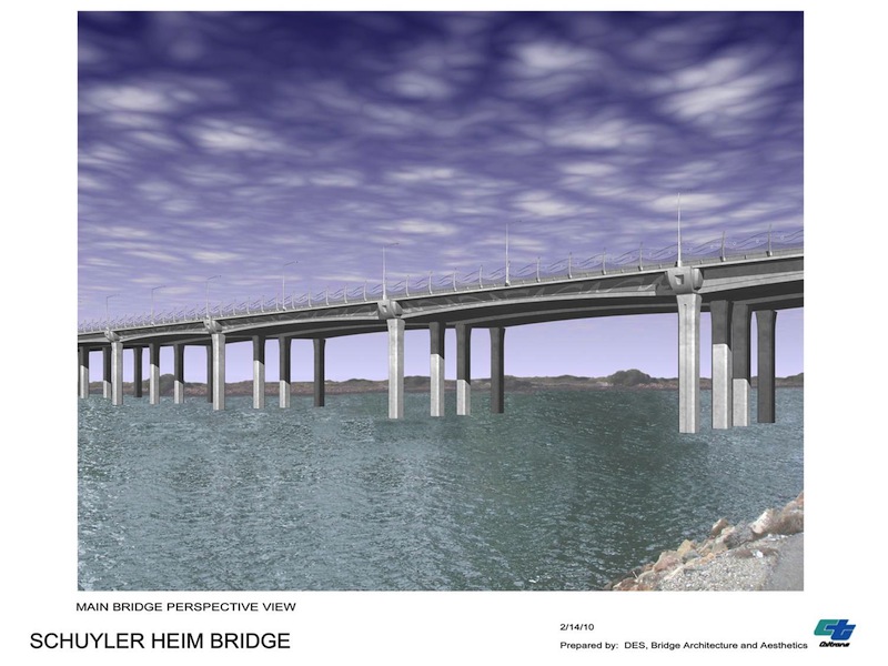 The proposed Heim Bridge replacement. Rendering courtesy of Cal Trans.