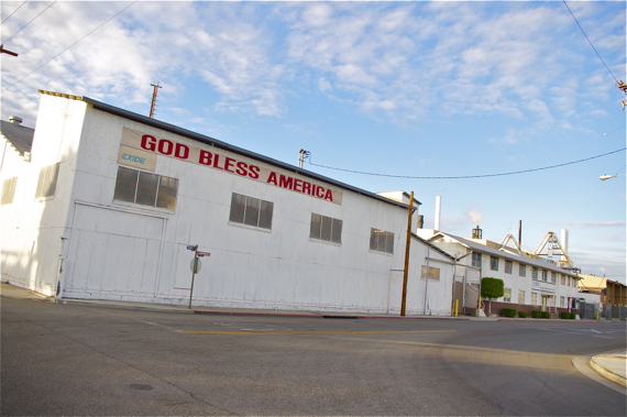 "God Bless America"? Really, Exide? Folks might feel a little more blessed if they weren't showered in lead and arsenic. I'm just sayin'... Sahra Sulaiman/LA Streetsblog