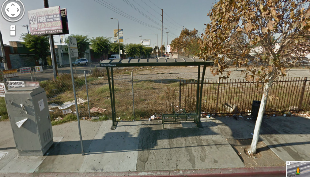 You can play the ever-popular "Name the origin of that fluid!" game at stops like this one at Gage and Western. (Google map Screenshot)