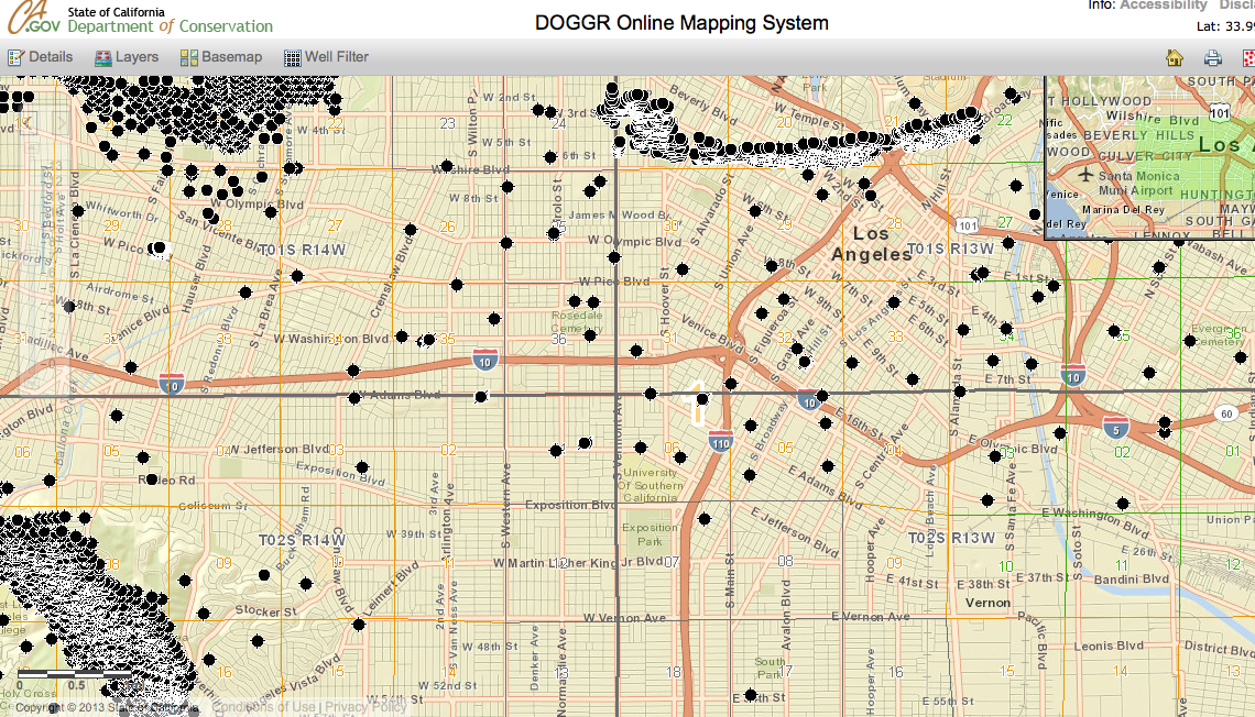 We Can Haz Oil. Screen shot of the Dept. of Conservation's map of oil wells. Available here.