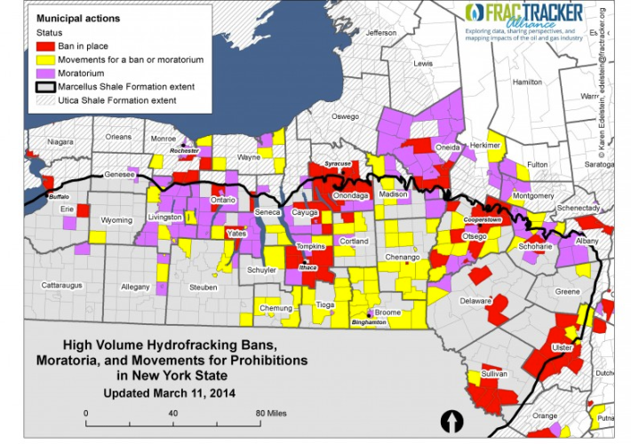 Map of fracking legislation in NY. Source: http://www.fractracker.org/map/ny-moratoria/