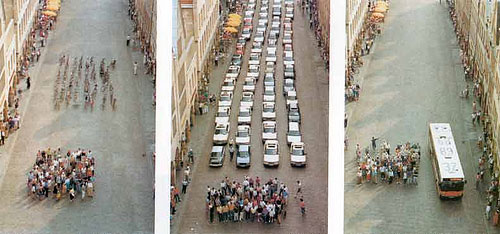 This famous demonstration of how much space is taken to move people via different modes has an important lesson for those thinking LOS is the best measure of transportation impacts.