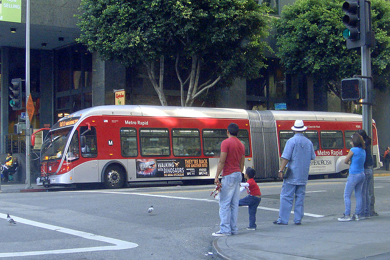 Goodbye, articulated buses. Photo: ##http://en.wikipedia.org/wiki/File:Metro_Rapid_LA_articulated_bus_08_2010_331.jpg##Wikimedia##