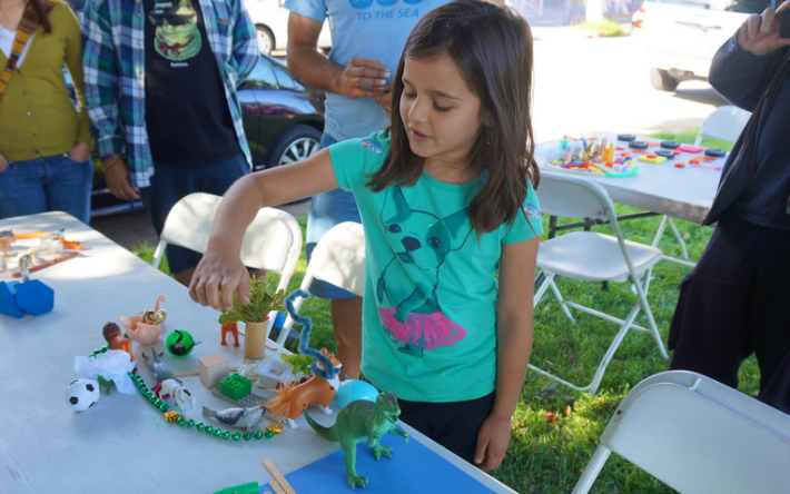 Scarlet models her favorite childhood memory, which inspired her complete street view program for North Figueroa.