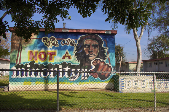 One of the many historic murals at Estrada Courts on Olympic Blvd. Sahra Sulaiman/Streetsblog L.A.