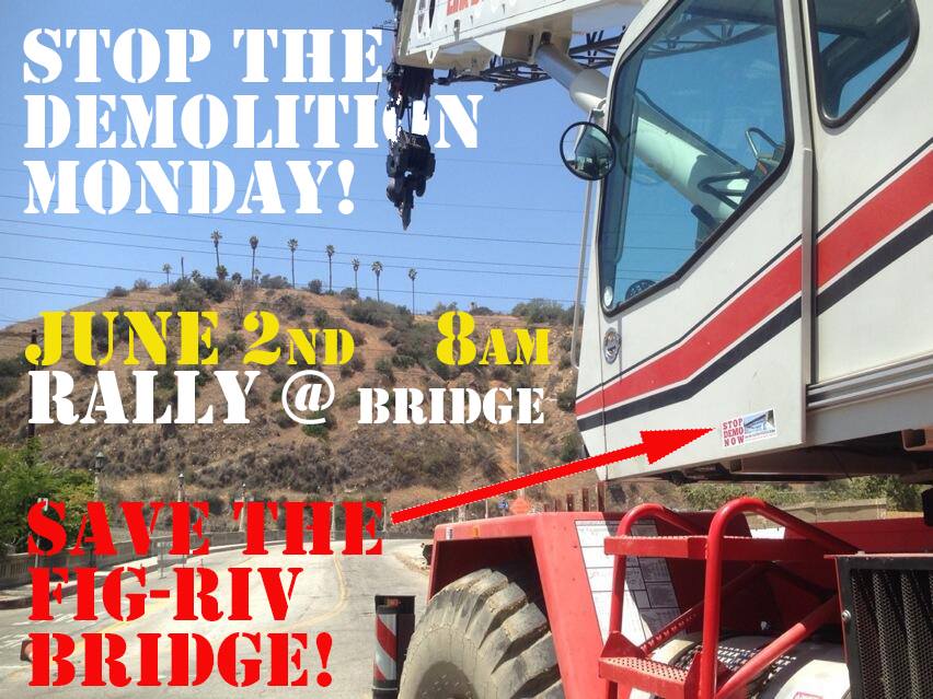 Tomorrow is a crucial decision point for the Riverside-Figueroa Bridge. LandBRIDGE proponents rally at the bridge at 8am.