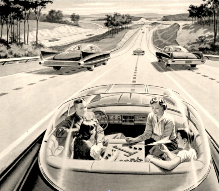 What the driverless car used to look like, back in the 1950s.
