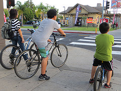 Bicyclists on North Figueroa Street. Photo via Fig4All Flickr