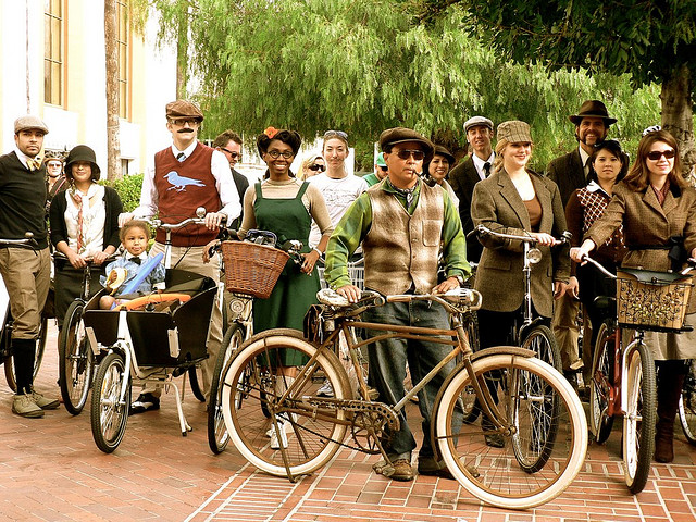 Riders at C.I.C.L.E.'s 2009 Tweed Ride. Photo: CICLEorg Flickr