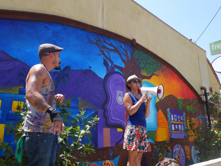 Artist Kristy Sandoval and Rah Azul describe the importance of being connected to community when painting murals