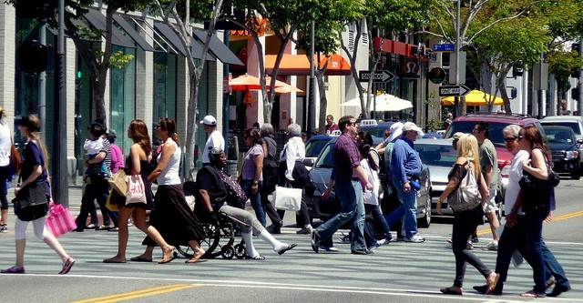 UCLA researchers found that new Multi-Modal Level of Service metrics are not so great for measuring what's helpful for people walking and bicycling. Photo via Flickr user pranavbhatt