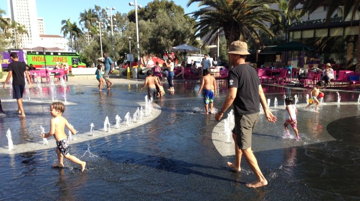 Grand Park's splash pad is awesome!