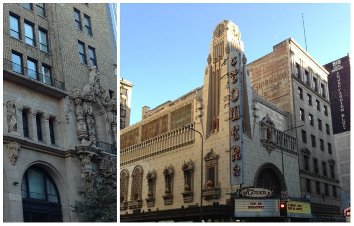 Two great Broadway theaters. Left, Million Dollar Theater, 307 S. Broadway. Right, Tower Theater, 802 S. Broadway