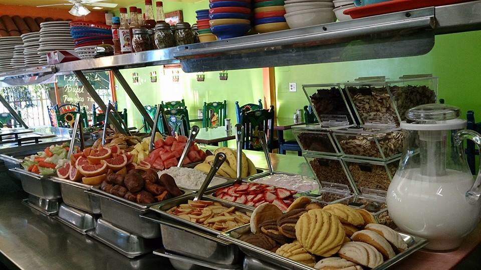 The buffet at Taqueria el Sol, a family-run restaurant located near the 5 freeway on 1st St. Photo: Taqueria el Sol