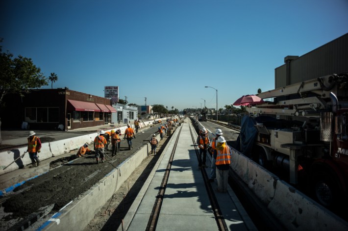 Among the largest receipients is Los Angeles' Metro Expo Rail Phase 2. Photo via Metro's The Source.