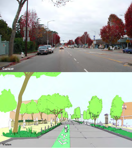 This Complete Streets plan in Albany, CA, won a grant from the Active Transportation Program in 2014. Image: Wallace Robers & Todd, via City of Albany