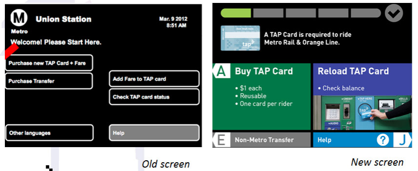 New Metro vending machine screens to debut at Union Station this month. Image via Metro handout