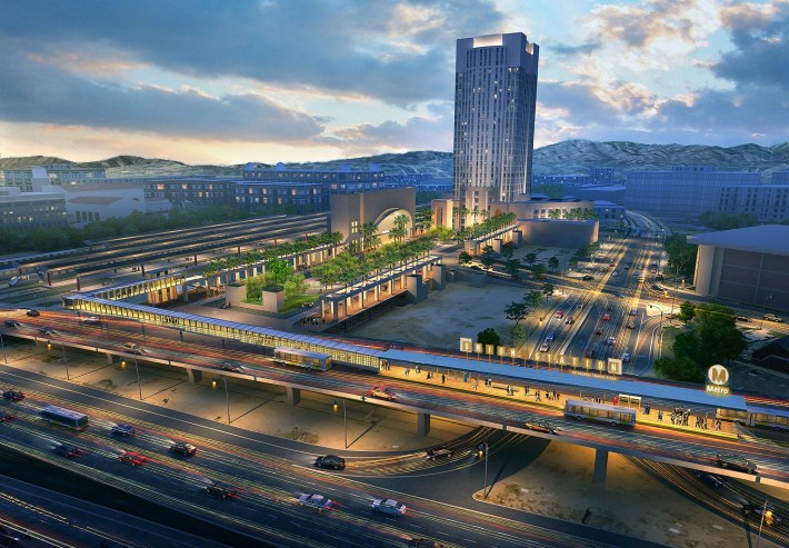 Eyes on the Street: Rendering of new Union Station Silver Line BRT. Metro image via Builidng L.A.