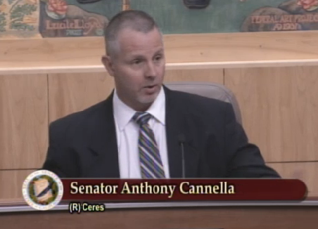 Senator Anthony Cannella expresses concern about how rural areas fit into state plans to reduce greenhouse gases