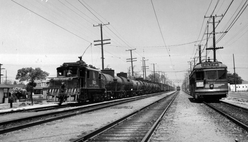 L.A.'s Pacific Electric trains delivered freight in their days. Photo via Metro Library