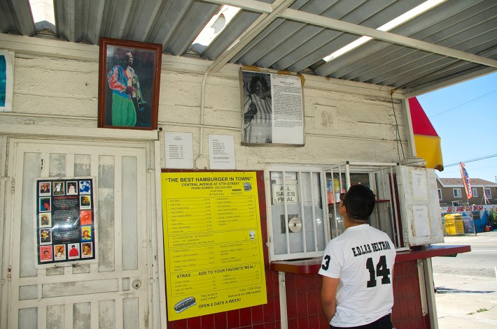 Historic memorabilia at the Snack Shack hints at the past glory of Central Ave. Sahra Sulaiman/Streetsblog L.A.