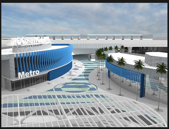 Rendering of the revamped Rosa Parks transit station at Watts/Willowbrook. (Source: JGM)