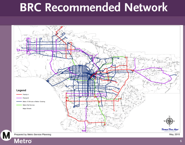 Metro's proposed frequent bus network. Image from Metro presentation