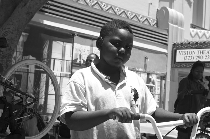 Only 7 years old, this boy had some very clear ideas about what he wanted his bike to look like. Sahra Sulaiman/Streetsblog L.A.