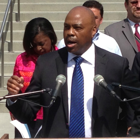 Metro CEO Phil Washington speaking in May 2015. Photo: Joe Linton, Streetsblog L.A.