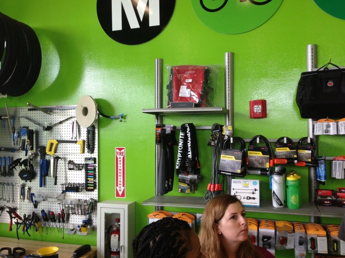 The hub features a mini-bike shop, with gear, repair equiment, etc. for purchase.
