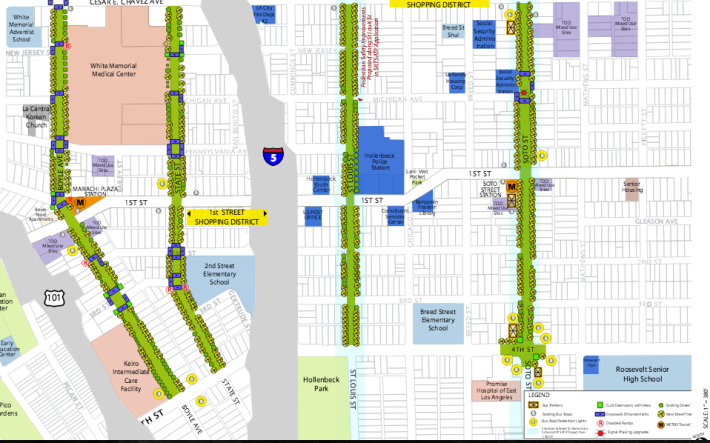 The streets that will see improvements are Boyle, Soto, State, and St. Louis (between Cesar Chavez to the north and 4th to the south). Source: ATP proposal