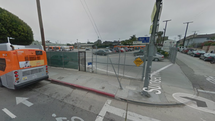 Metro's bus yards at Sunset and Main Street in Venice.