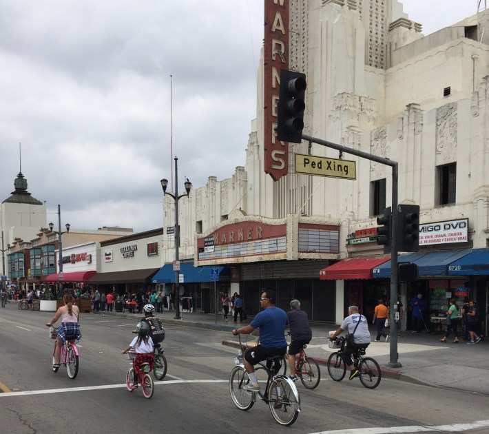 Yesterday's CicLAvia Southeast Cities included Huntington Park's Pacific Avenue. Photos: Joe Linton/Streetsblog L.A.