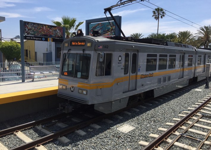 Metro opens the Metro Expo Line to Santa Monica today. Photo: Joe Linton/Streetsblog L.A.