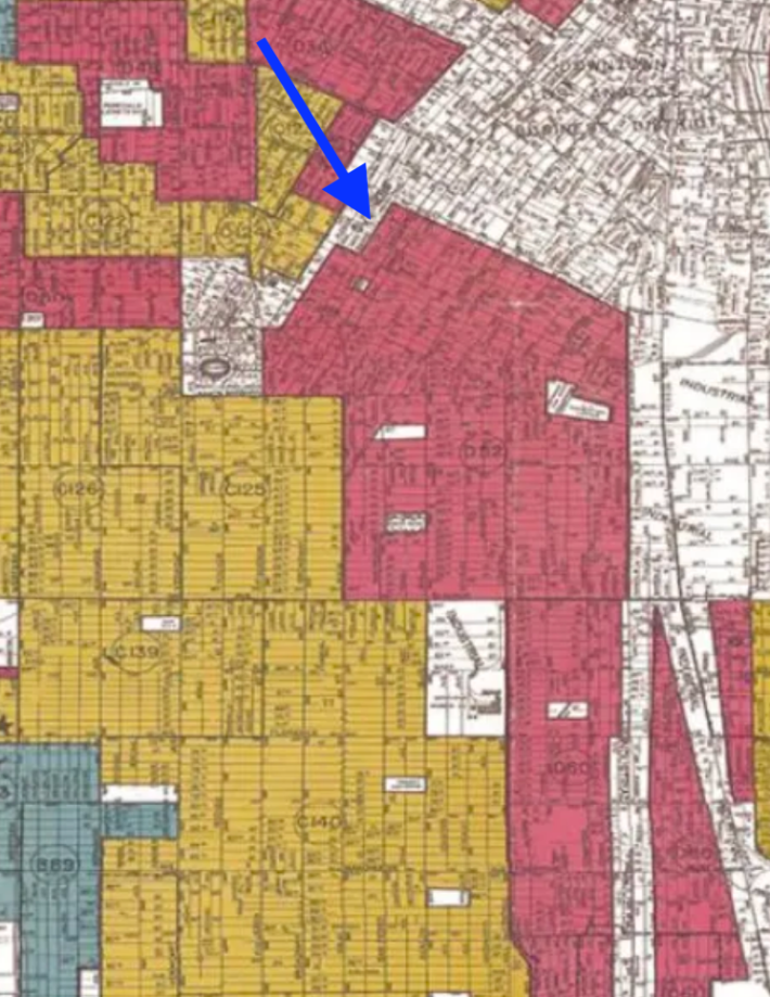 Restrictive covenants imposed on the territory directly adjacent to the Reef - an area bound by Main, Slauson, Washington, and Alameda - meant that it was one of the few places in the city where African Americans and other non-whites were allowed to own property.