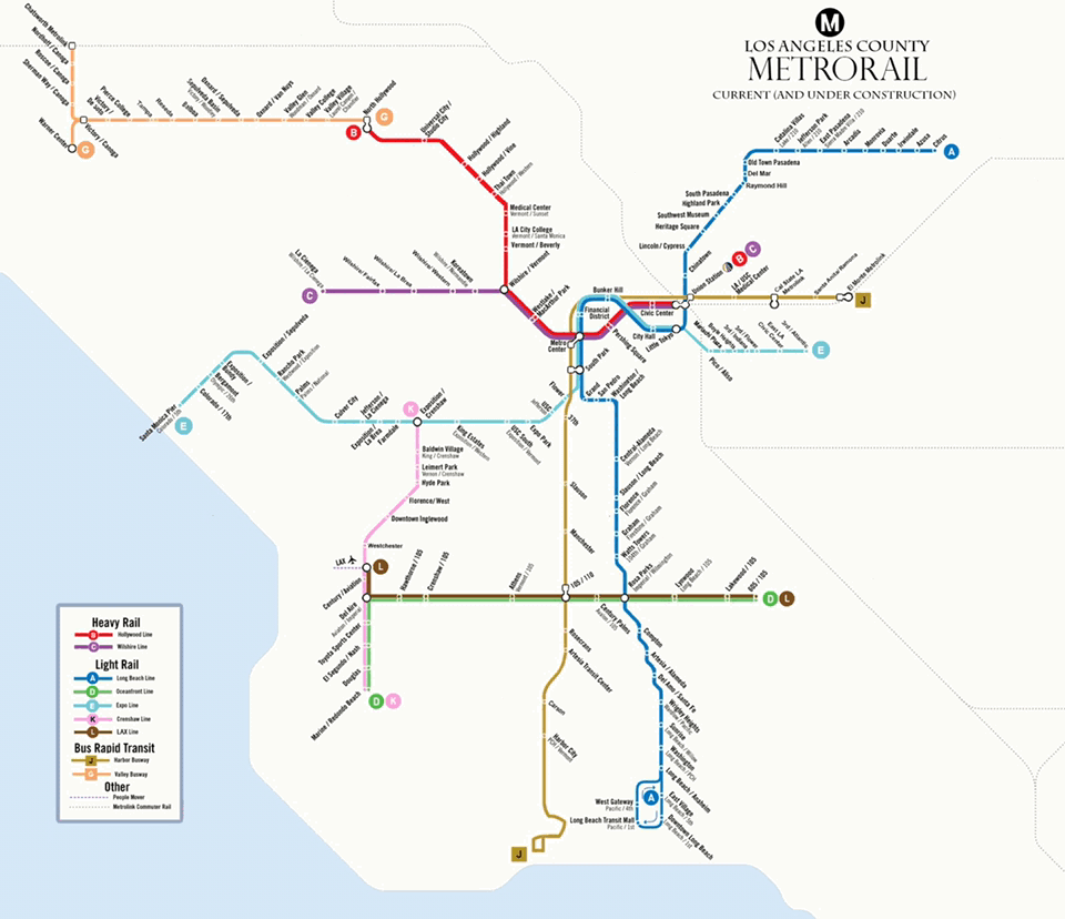 Los Angeles MetroRail - Comparrison