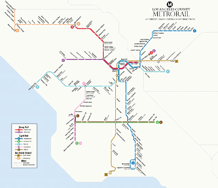 Los Angeles MetroRail - Comparrison