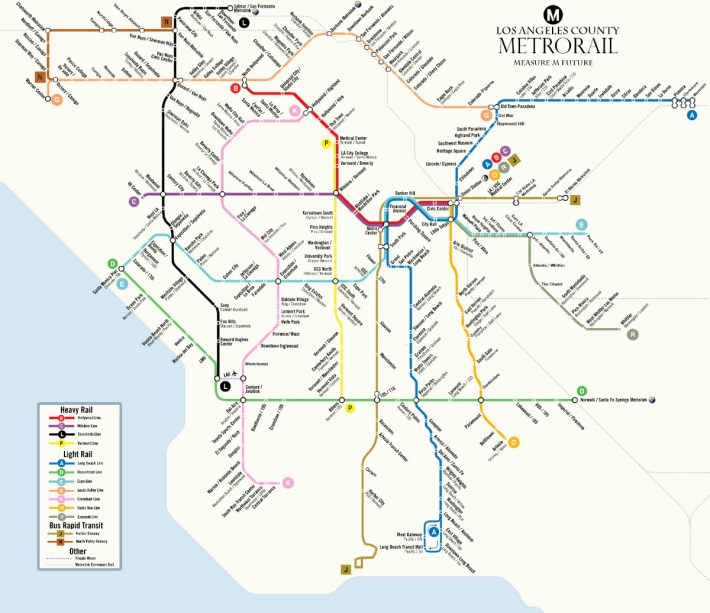 Measure M rail and BRT network. Image by xxx