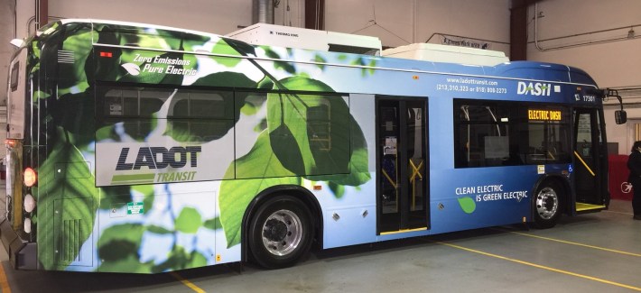 LADOT's first electric DASH bus to begin operations next week